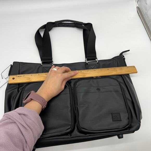 IHKWIP Cargo Catchall Tote with Two Crossbody Straps Metallic Black - Picture 8 of 12